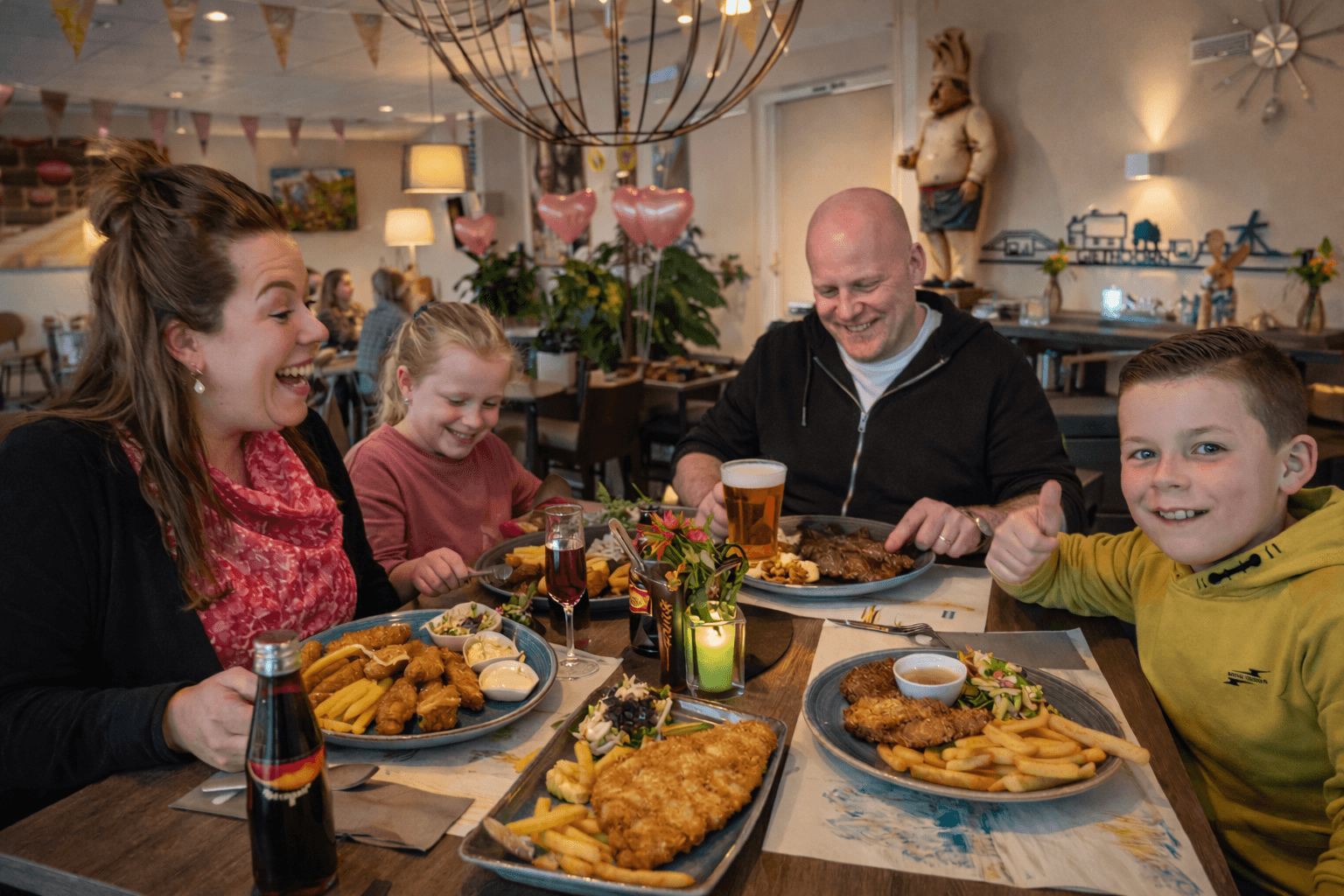 Diner met biefstuk in d'Olde Smidse